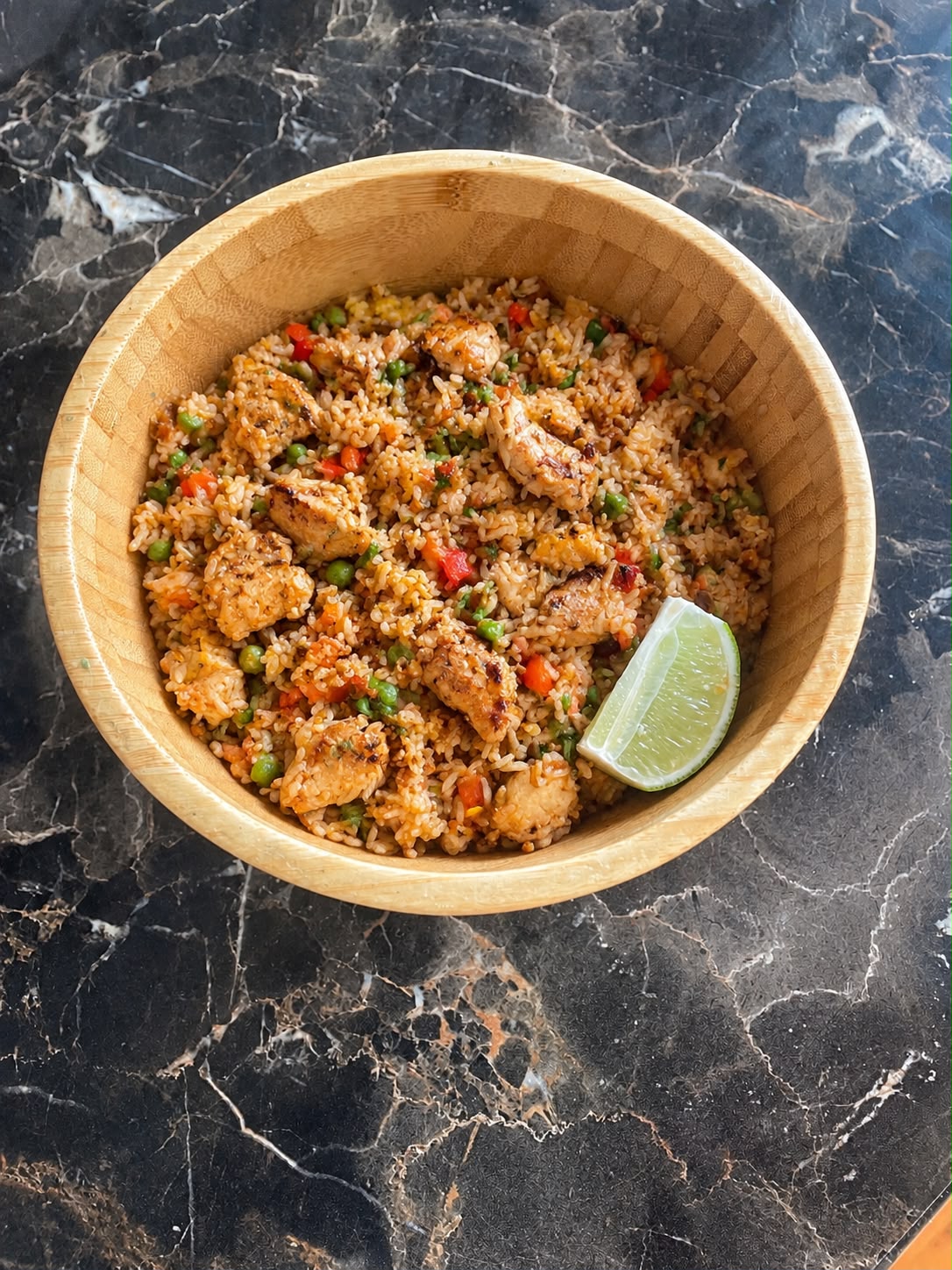 Riz thaï poulet